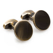 L'Avventura Antique Brass Circle Mens Cufflinks