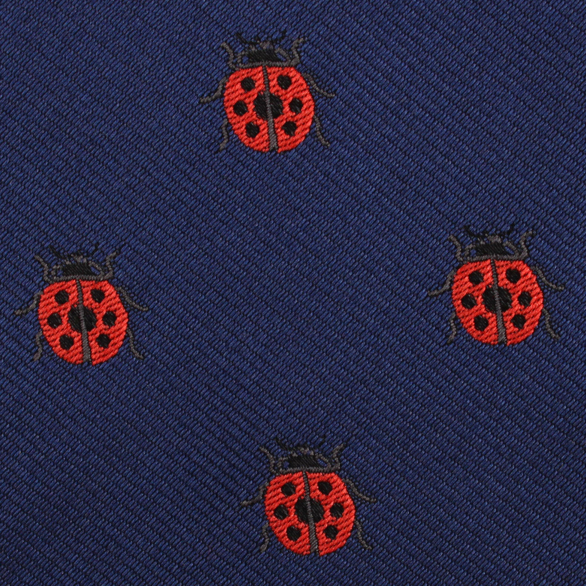 Ladybird Beetle Fabric Mens Diamond Bowtie