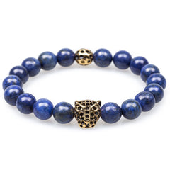 Lapis Lazuli Panther Warrior Bracelet
