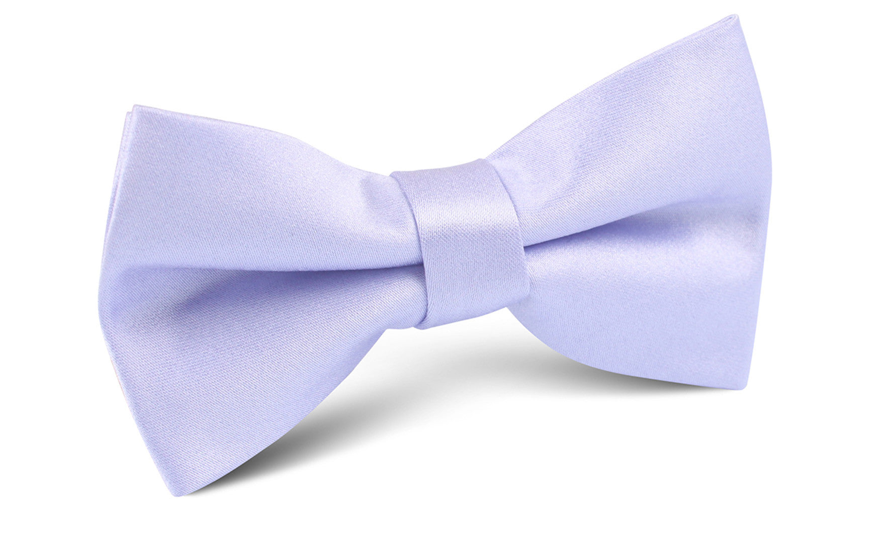Lavender Purple Satin Bow Tie
