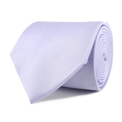 Lavender Purple Satin Necktie Front Roll