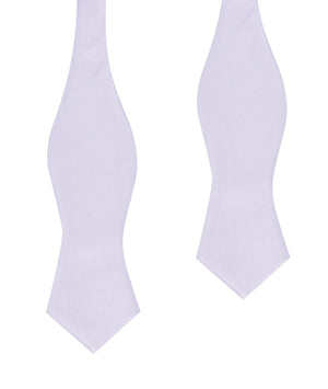Lavender Purple Satin Self Tie Diamond Tip Bow Tie