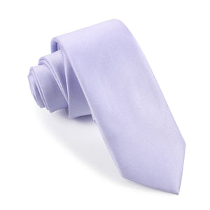 Lavender Purple Satin Skinny Tie