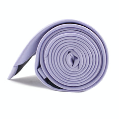 Lavender Purple Satin Skinny Tie Side Roll