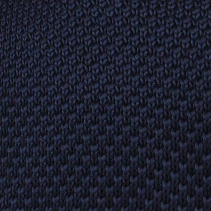 Lennox Navy Knitted Tie Fabric