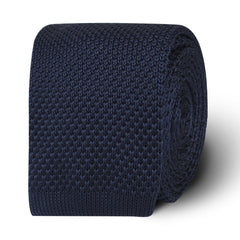 Lennox Navy Knitted Tie