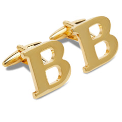 Letter B Gold Cufflink