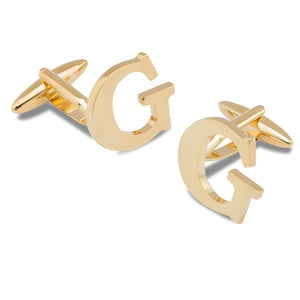 Letter G Gold Cufflinks