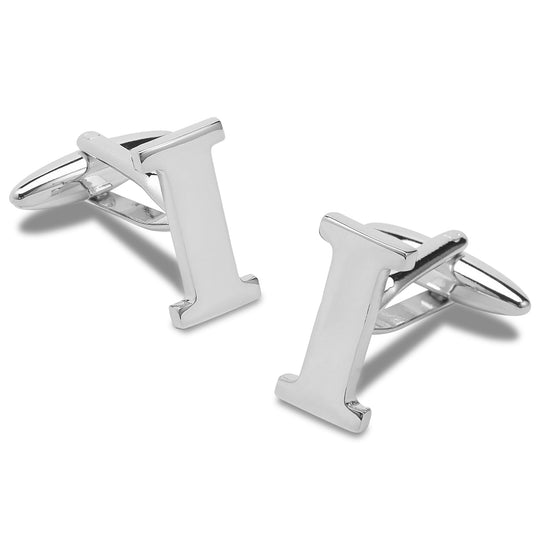 Letter I Silver Cufflinks