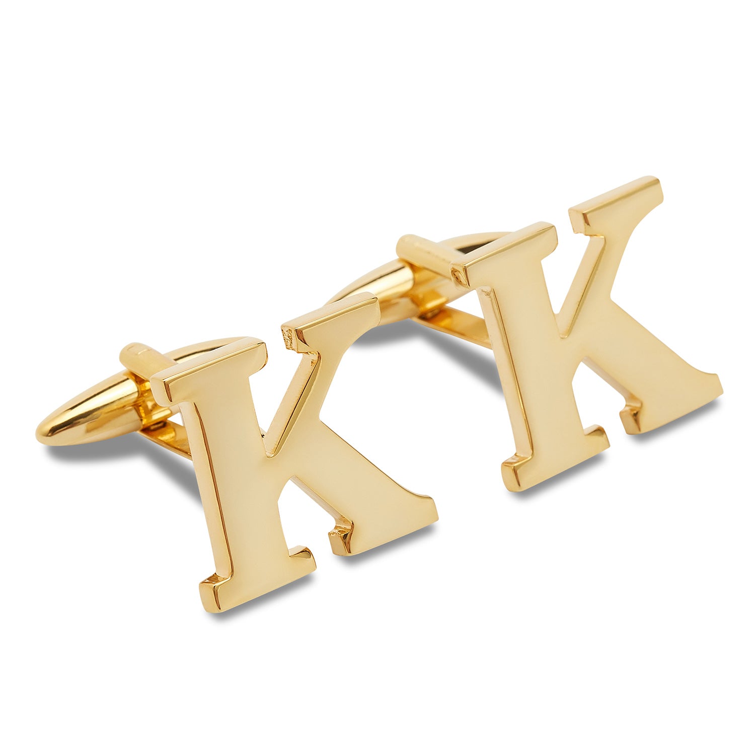 Letter K Gold Cufflink