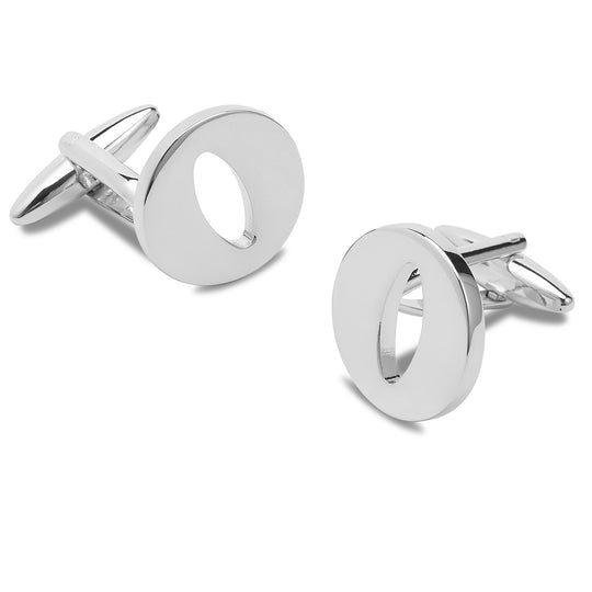 Letter O Silver Cufflinks