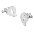 Letter Q Silver Cufflinks