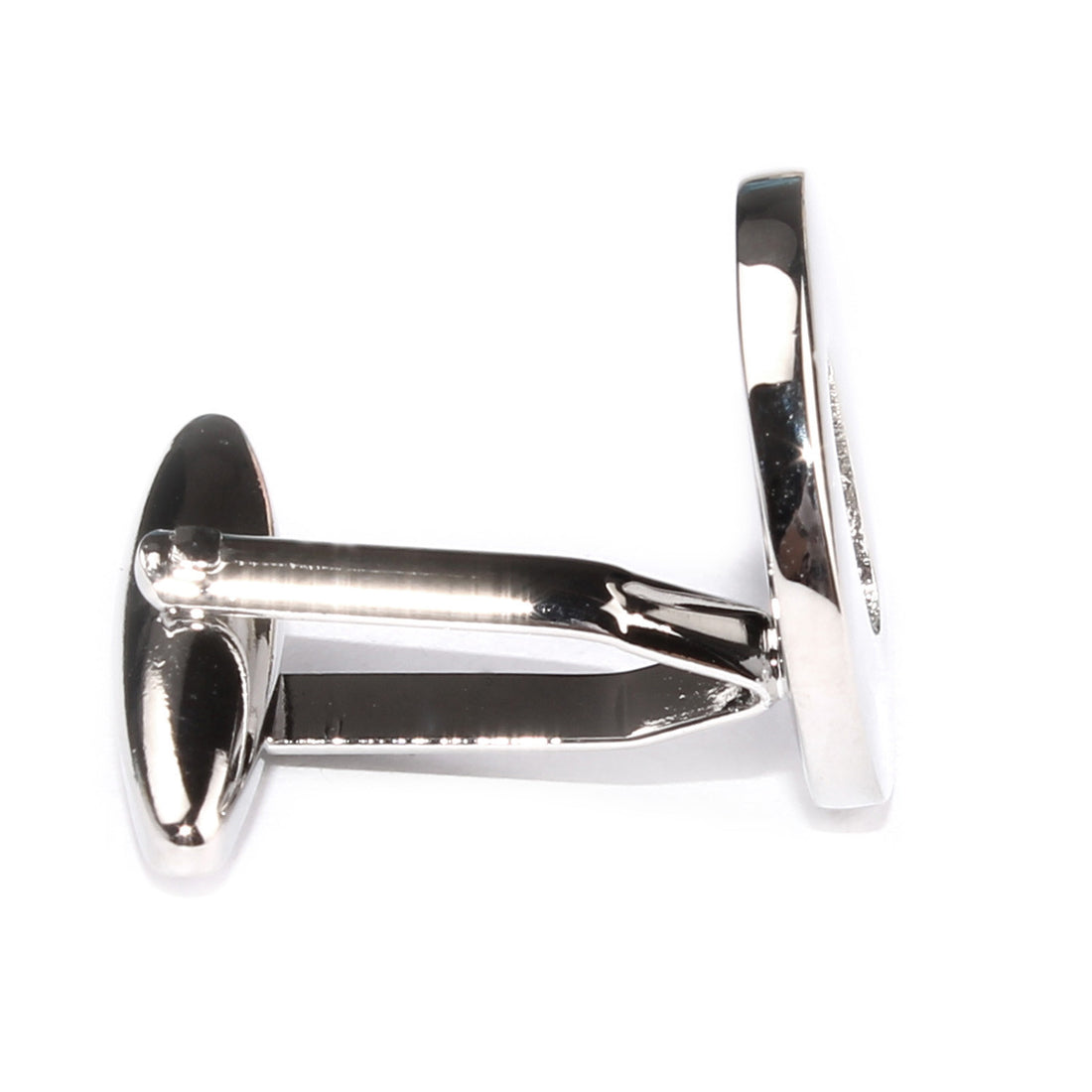 Letter Q Silver Cufflinks Side OTAA 