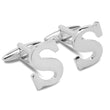 Letter S Silver Cufflink