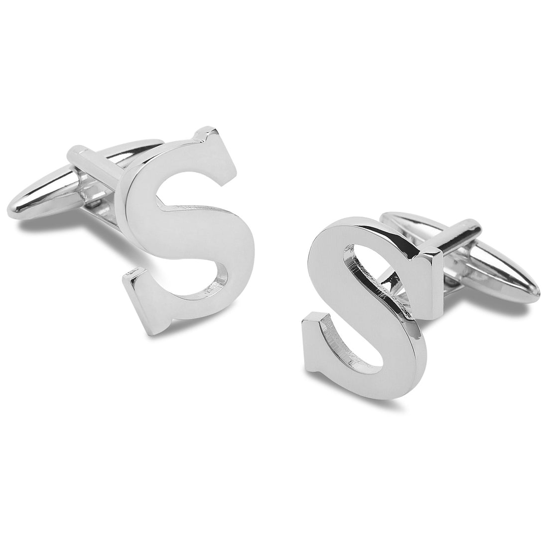 Letter S Silver Cufflinks