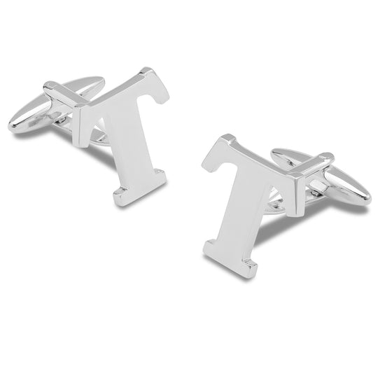 Letter T Silver Cufflinks