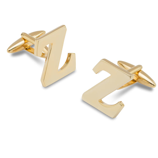 Letter Z Gold Cufflinks