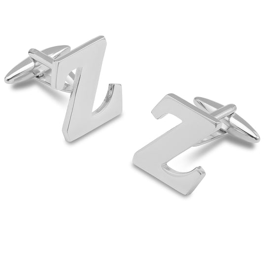 Letter Z Silver Cufflinks