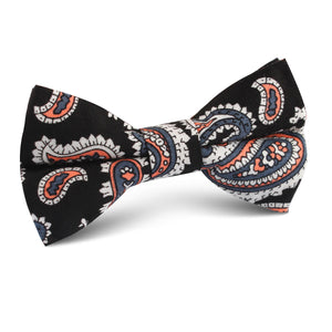 Levanzo Coral Paisley Kids Bow Tie