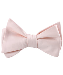 Liege Blush Pink Diamond Self Tied Bow Tie