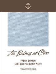 Light Blue Mist Basket Weave Y060 Fabric Swatch