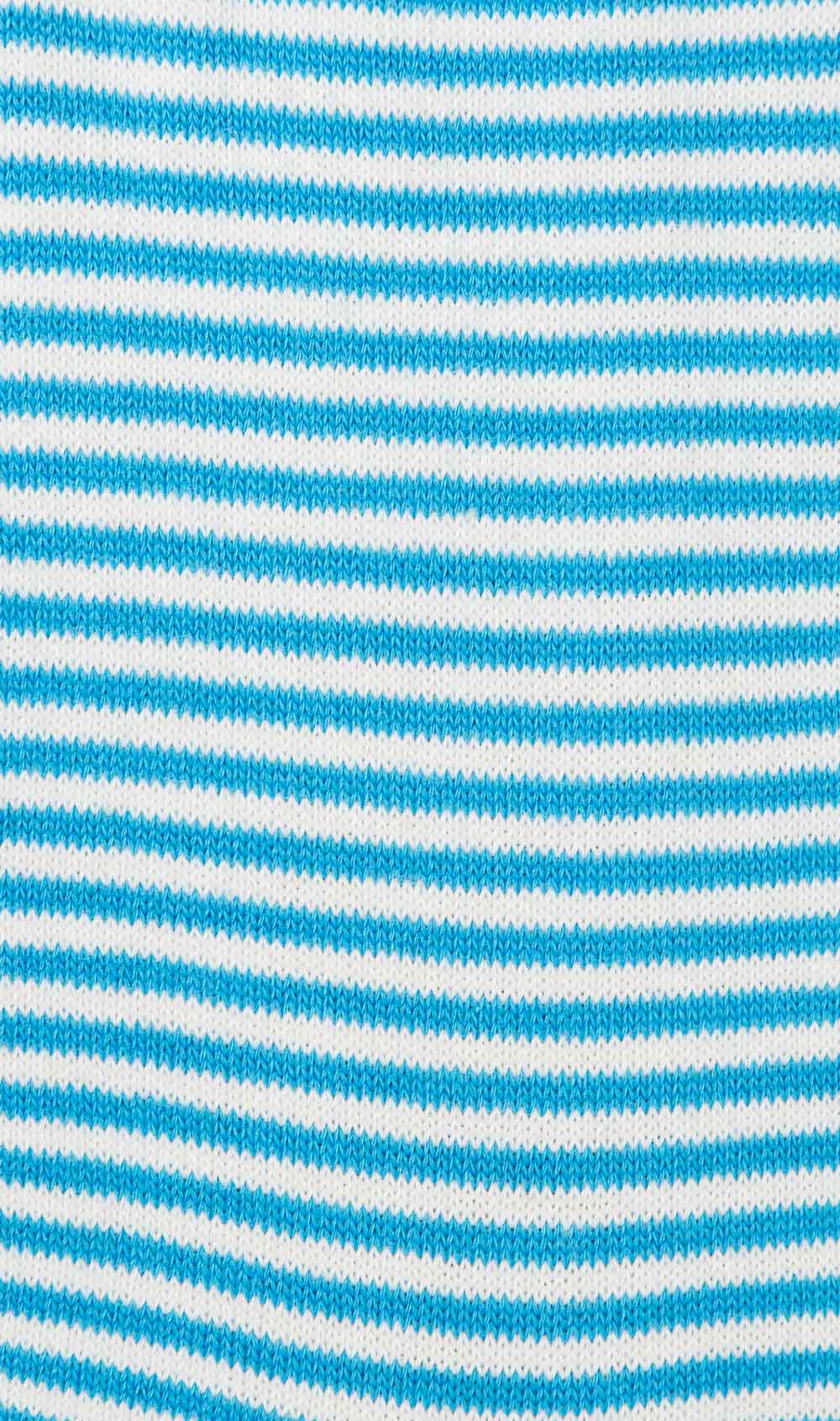 Light Blue & White Thin Pinstripes Cotton-Blend Socks Fabric