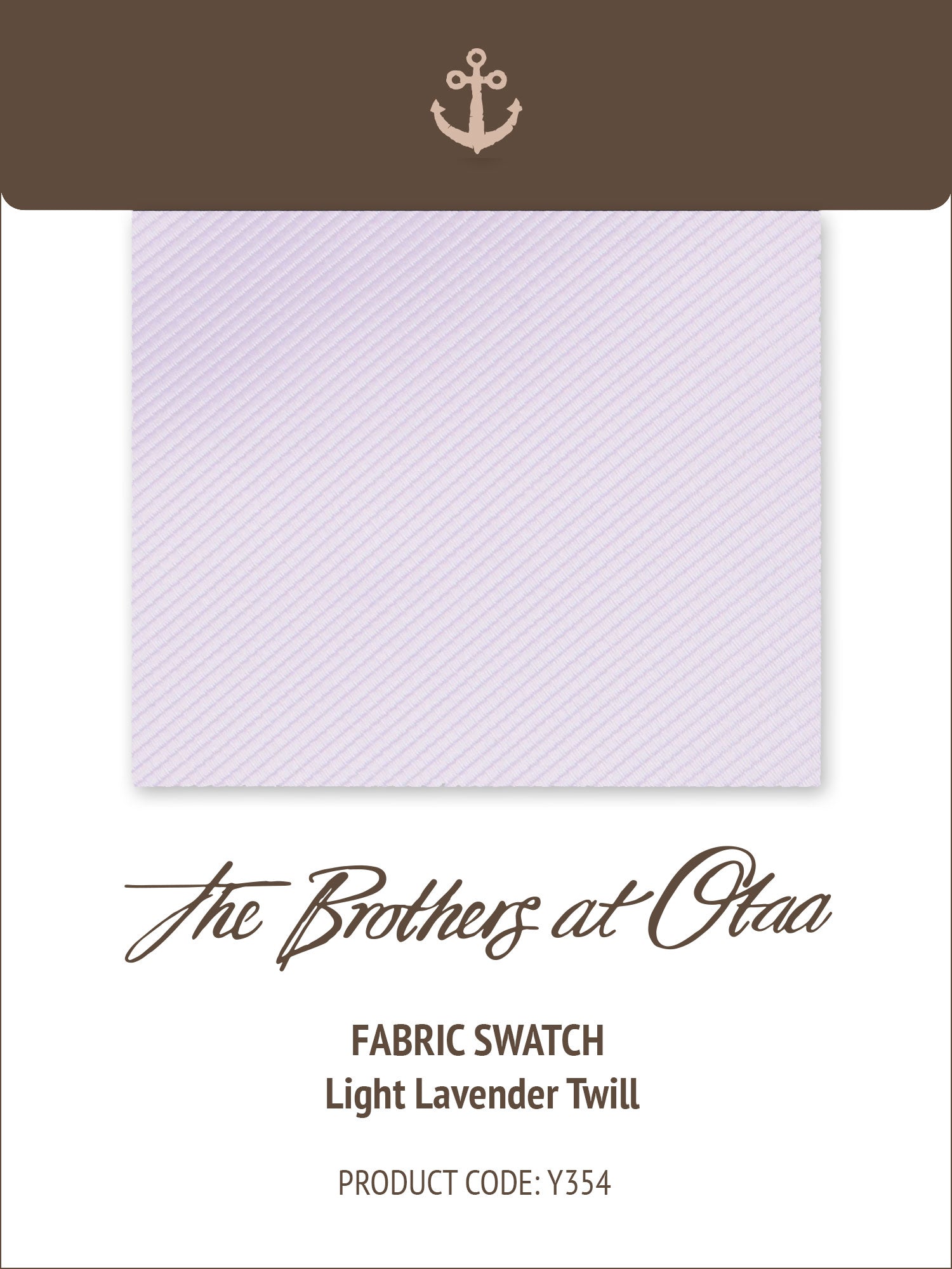 Light Lavender Twill Y354 Fabric Swatch