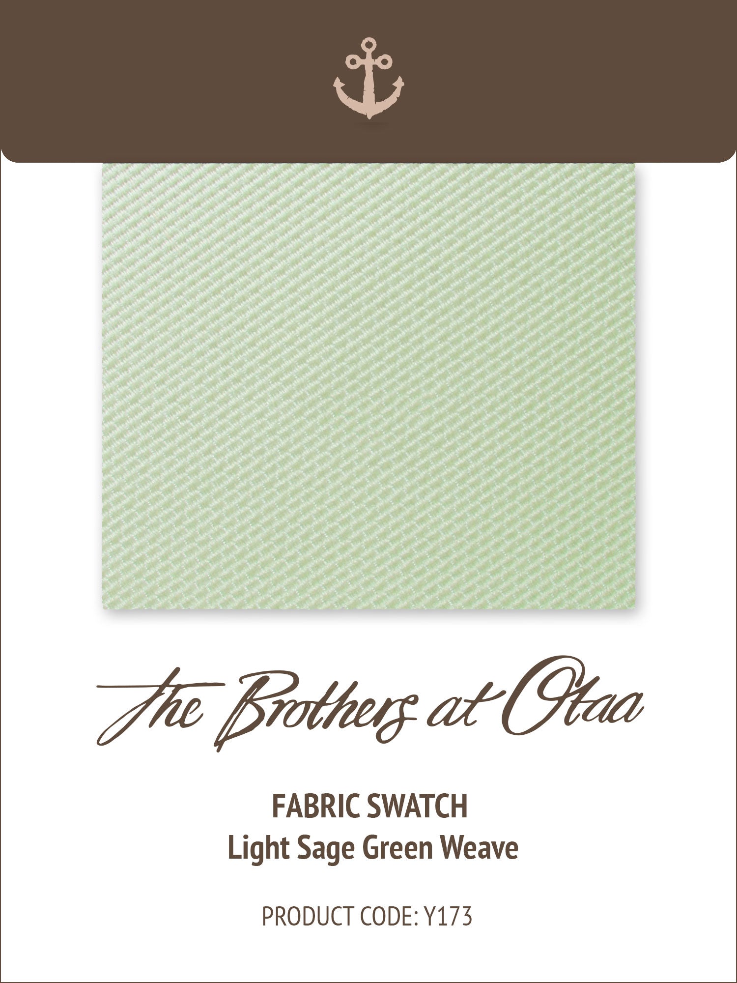 Light Sage Green Weave Y173 Fabric Swatch