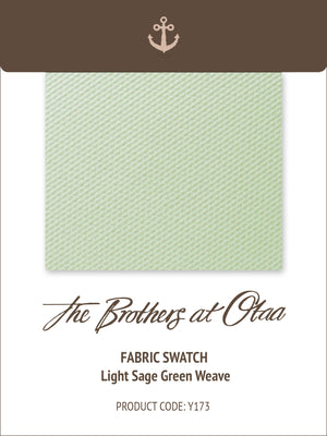 Fabric Swatch (Y173) - Light Sage Green Weave