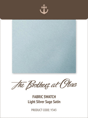 Fabric Swatch (Y343) - Light Silver Sage Satin