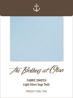 Fabric Swatch (Y344) - Light Silver Sage Twill