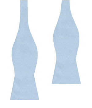 Light Blue Mist Basket Weave Self Bow Tie