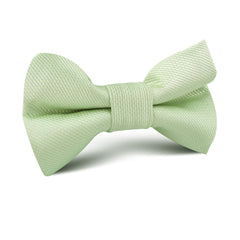 Light Sage Green Weave Kids Bow Tie