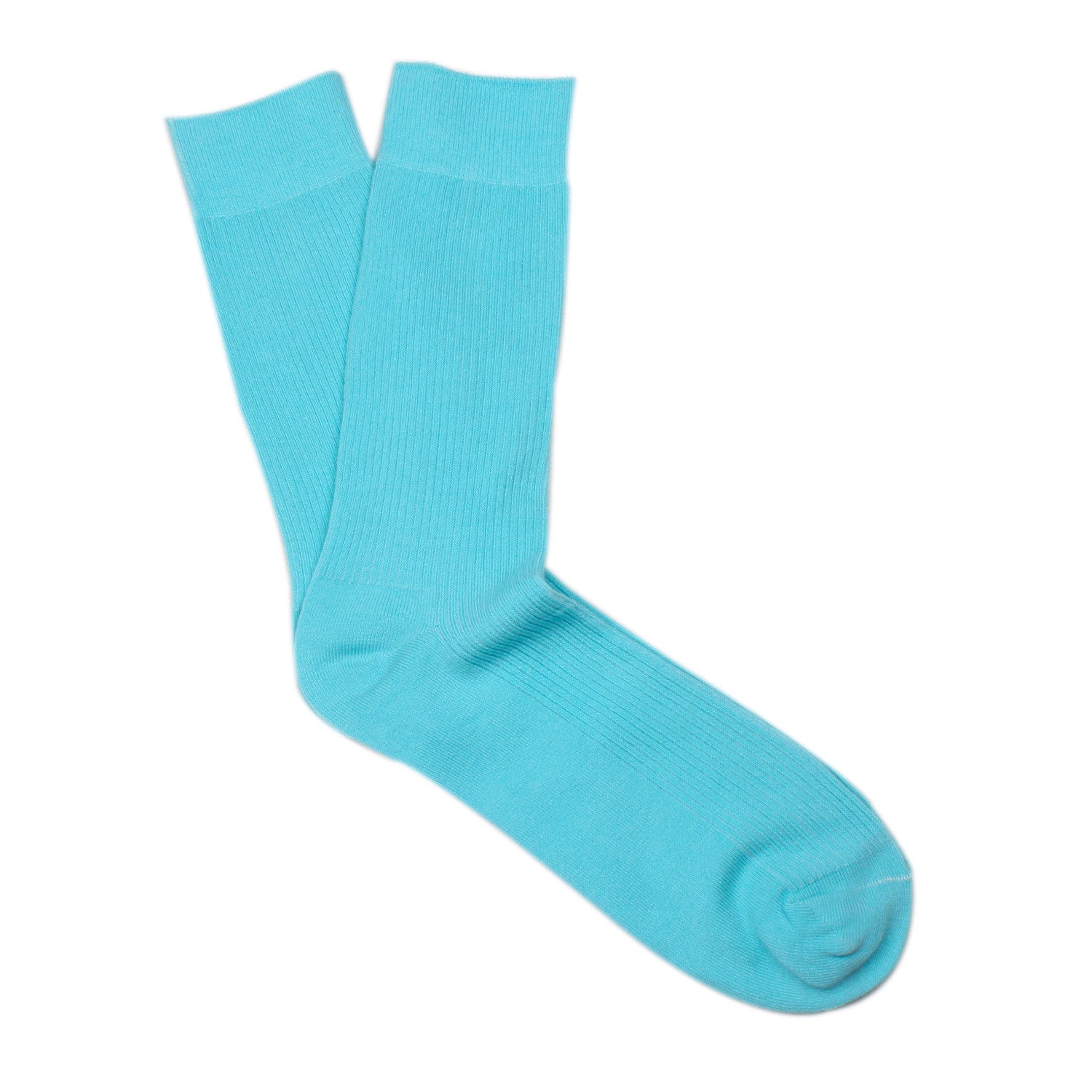 Light Blue CottonBlend Socks Groomsmen Solid Color Men's Crew Socks