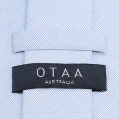 Light Blue Cotton Pinstripes Skinny Tie OTAA Australia