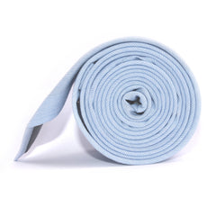 Light Blue Cotton Pinstripes Skinny Tie Side roll