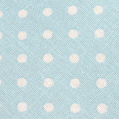 Light Blue Linen Polka Dot Skinny Tie Fabric