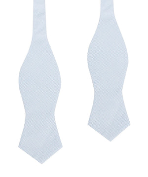 Light Blue Pinstripes Cotton Self Tie Diamond Bow Tie