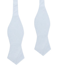Light Blue Pinstripes Cotton Self Tie Diamond Bow Tie