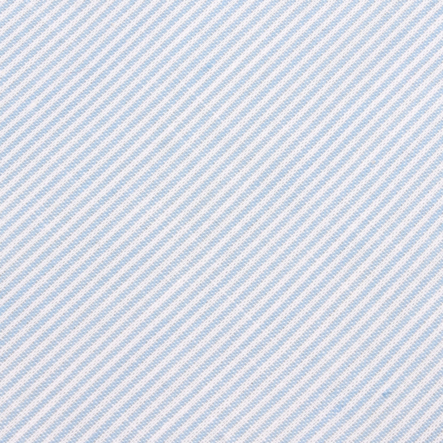 Light Blue and White Pinstripes Cotton Necktie Fabric