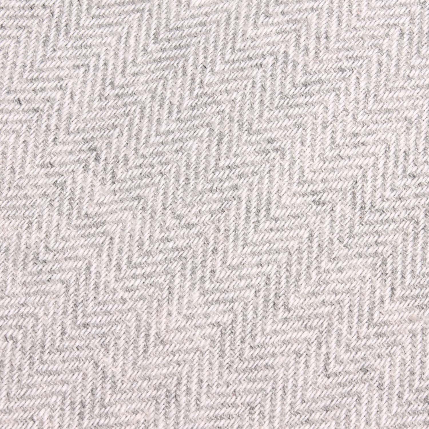 Light Grey Herringbone Linen Fabric Pocket Square L025