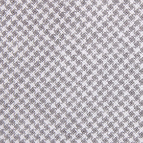 Light Grey Houndstooth Linen Pocket Square