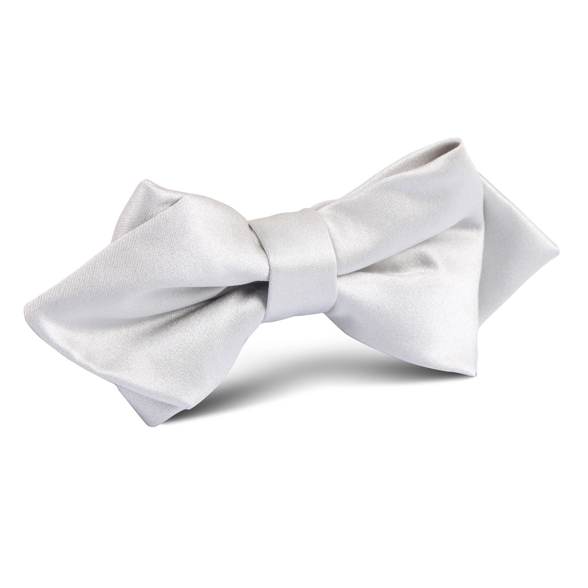 Light Grey Satin Diamond Bow Tie