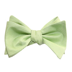Light Mint Pistachio Green Self Tie Bow Tie 2