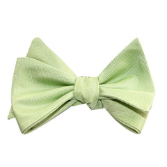 Light Mint Pistachio Green Self Tie Bow Tie 1