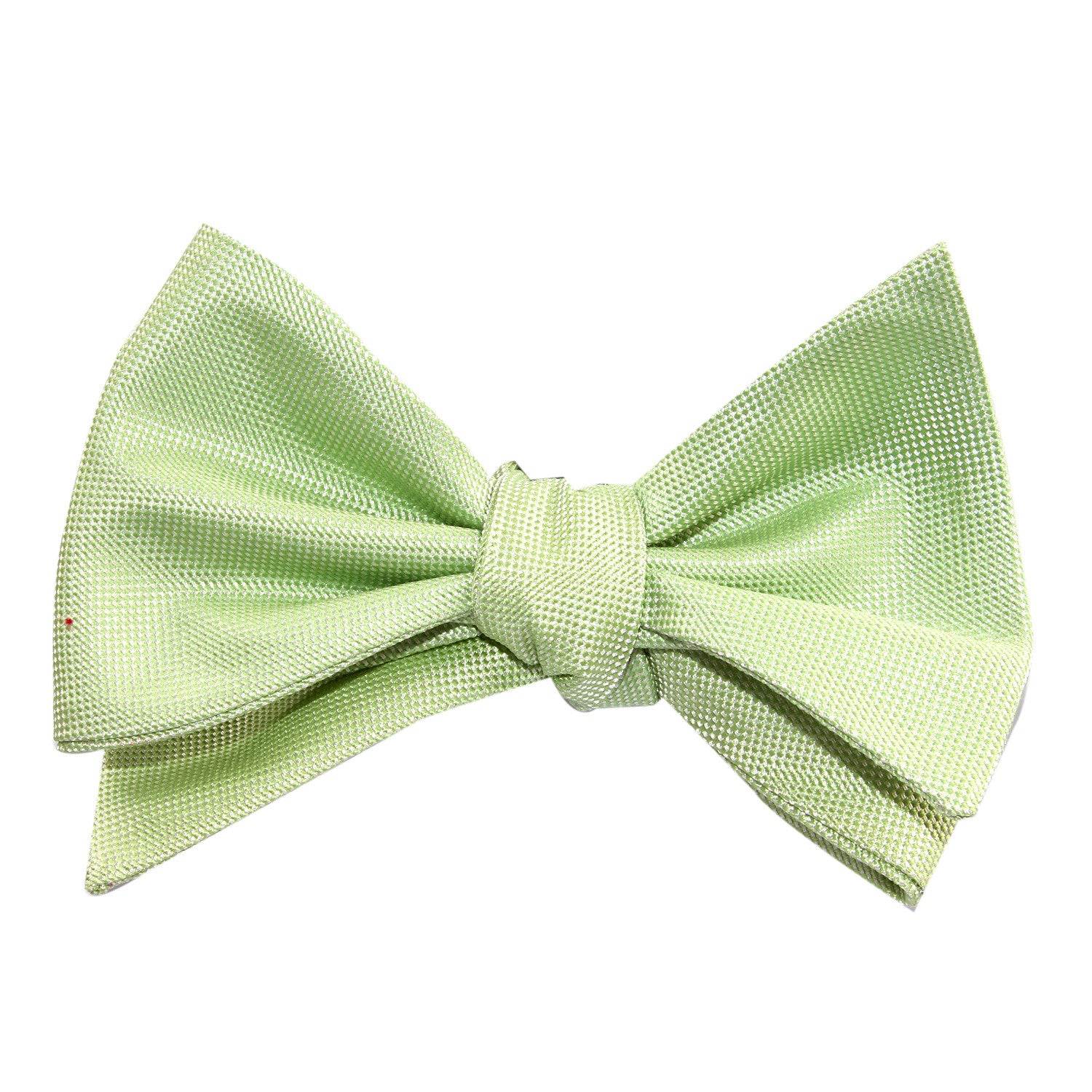 Light Mint Pistachio Green Self Tie Bow Tie 3