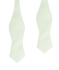 Light Mint Pistachio Green Self Tie Diamond Tip Bow Tie