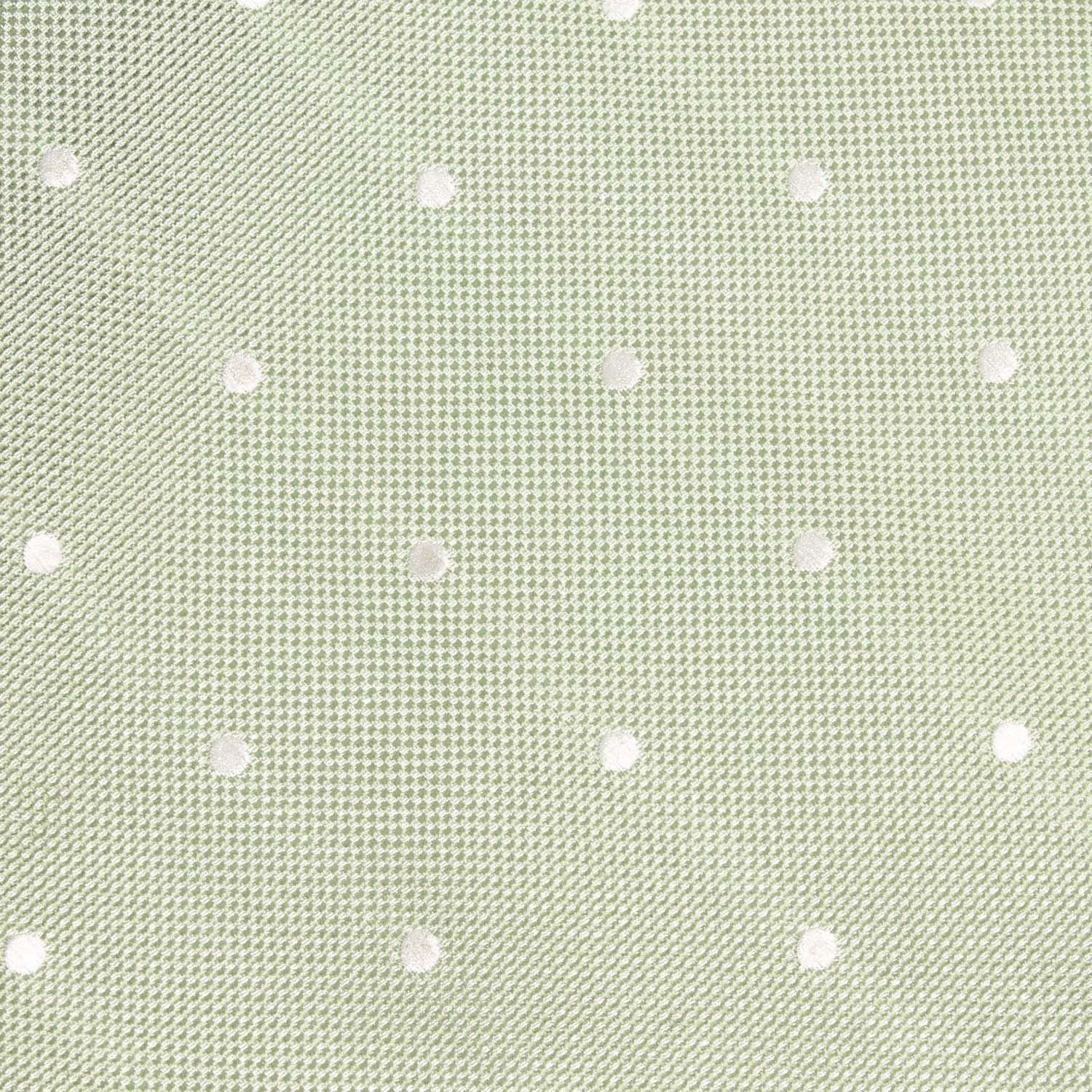 Light Mint Pistachio Green with White Polka Dots Fabric Self Tie Diamond Tip Bow TieX239