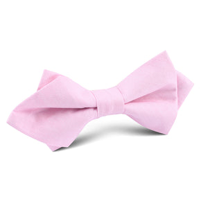 Light Pink Cotton Pinstripes Diamond Bow Tie