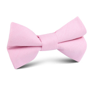 Light Pink Cotton Pinstripes Kids Bow Tie